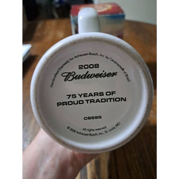 2008 Budweiser Clydesdales 75th Anniversary Beer Stein with Box Paperwork COA - Picture 4 of 6